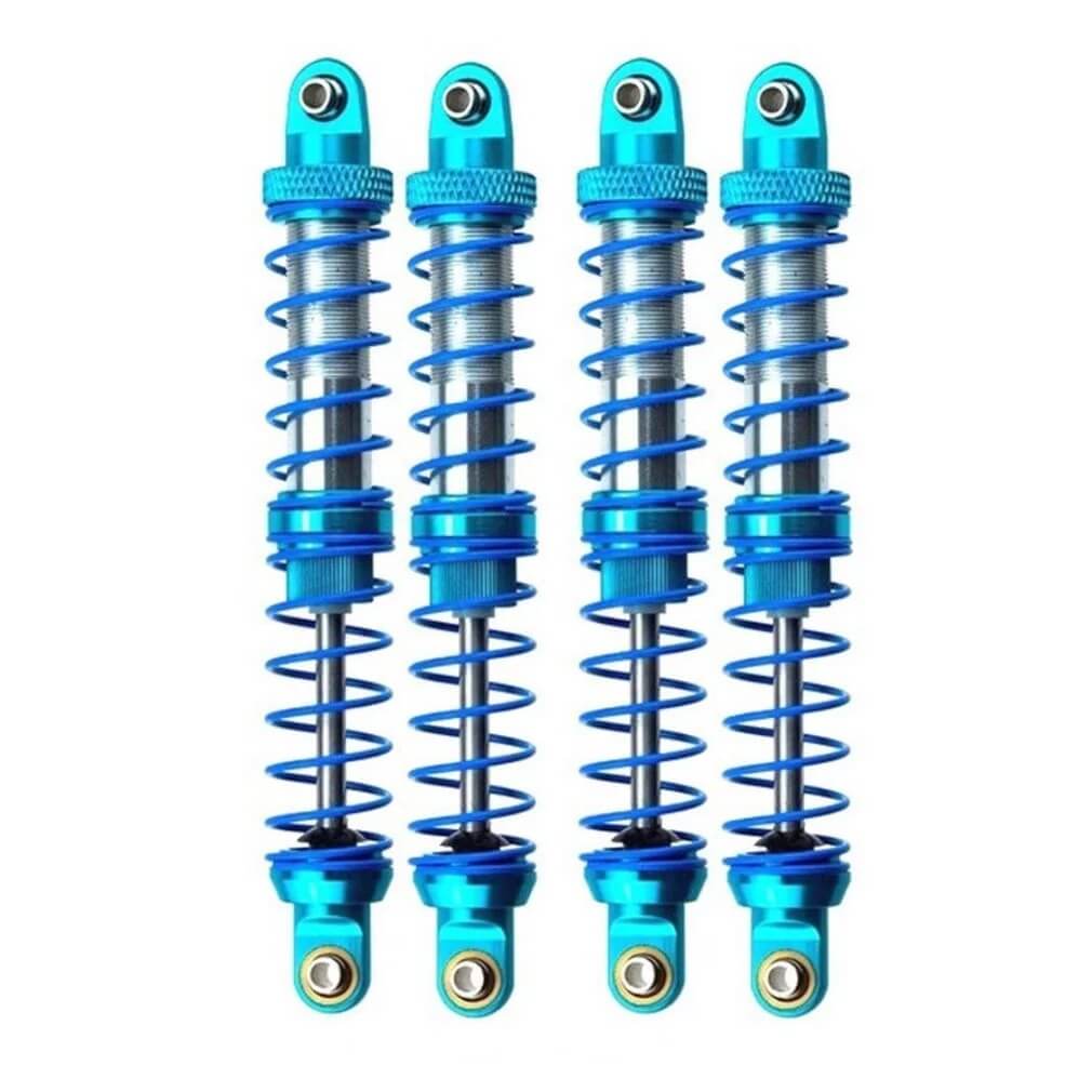 4x RC Rock Crawler Metal Blue Colour Shock Absorbers