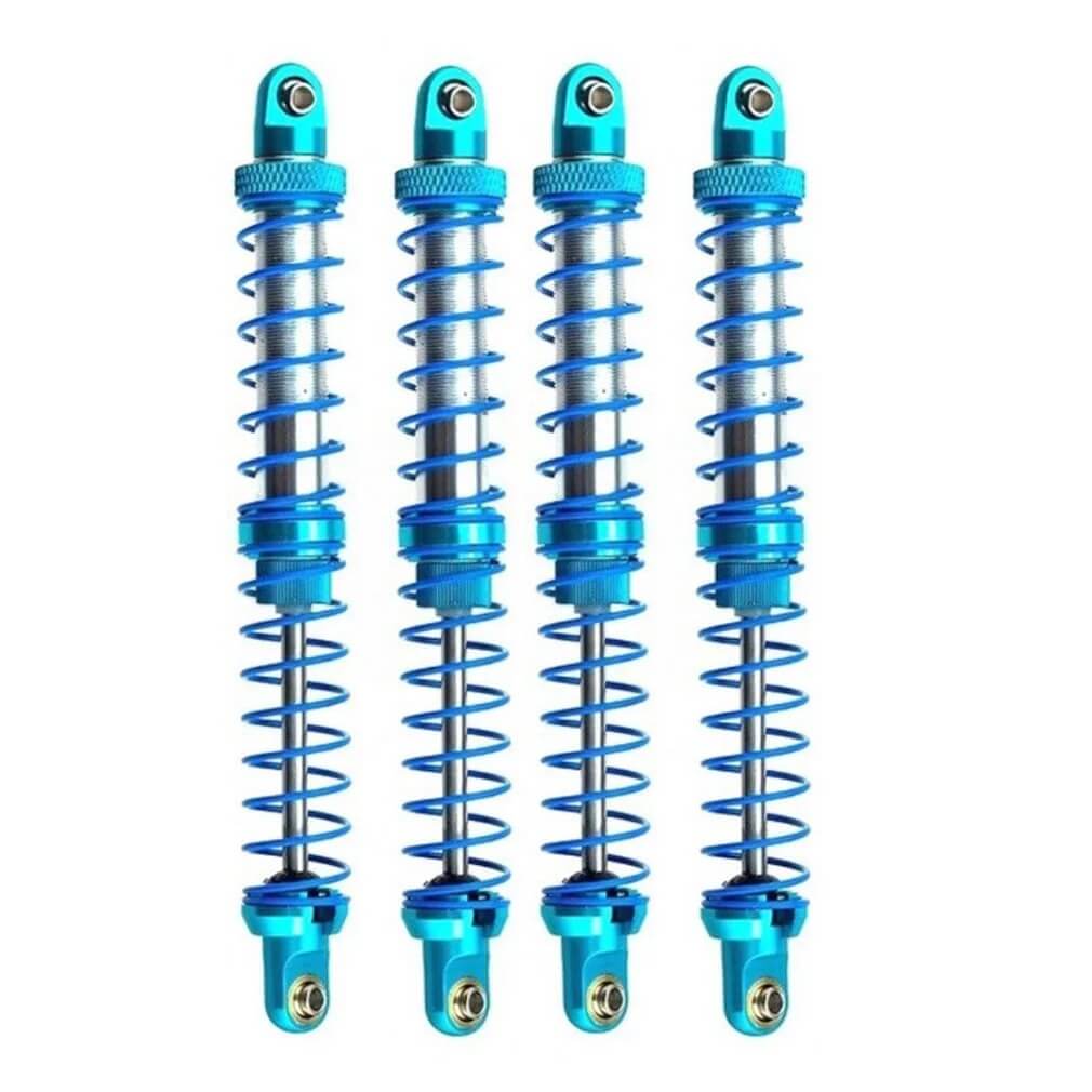4x RC Rock Crawler Metal Blue Colour Shock Absorbers