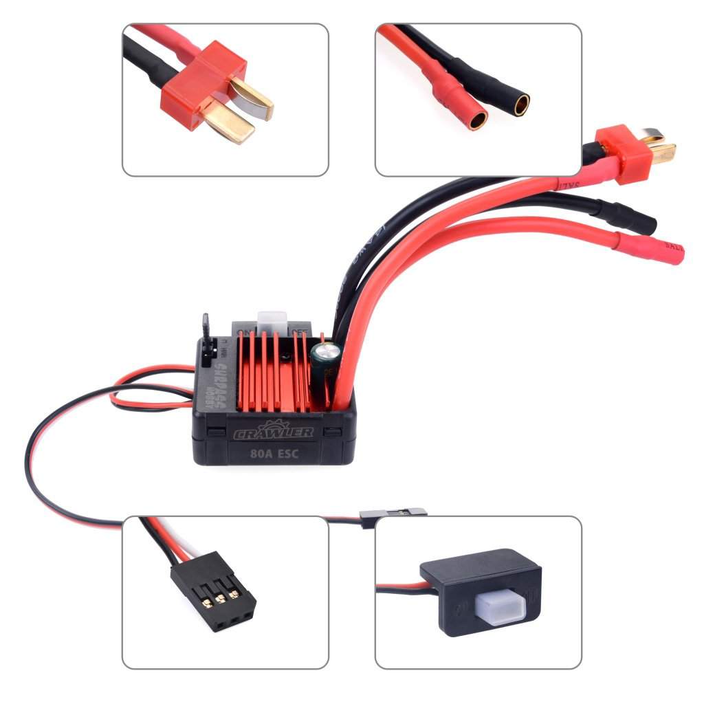 Surpass Hobby Waterproof Brushed 80A ESC-