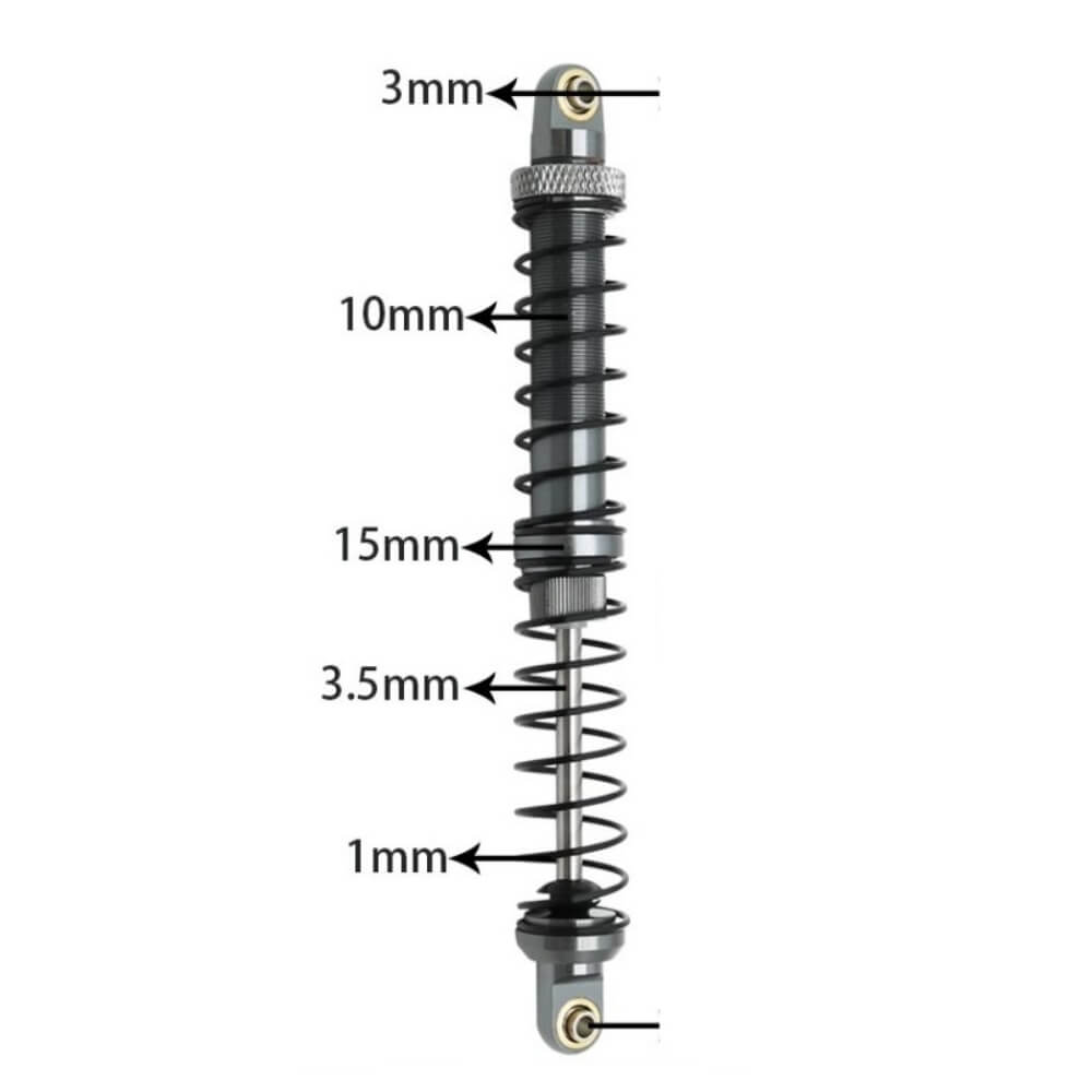 4x RC Rock Crawler Metal Titanium Colour Shock Absorbers