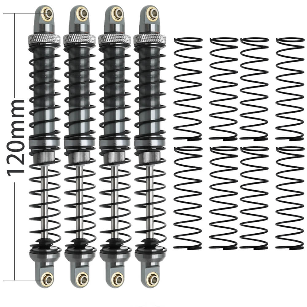 4x RC Rock Crawler Metal Titanium Colour Shock Absorbers