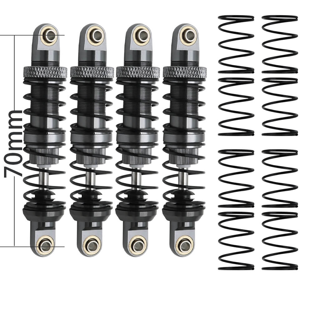 4x RC Rock Crawler Metal Titanium Colour Shock Absorbers