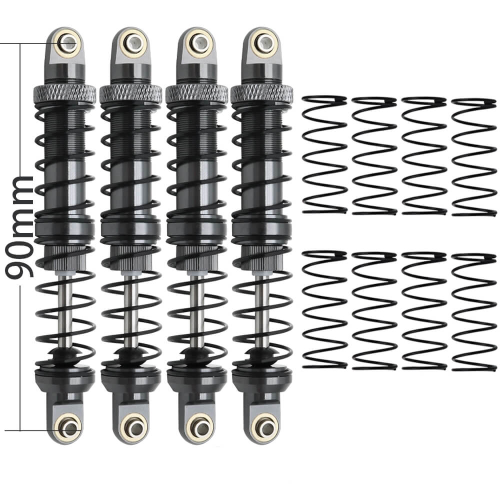 4x RC Rock Crawler Metal Titanium Colour Shock Absorbers