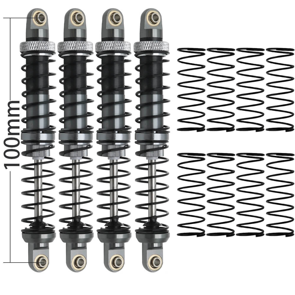 4x RC Rock Crawler Metal Titanium Colour Shock Absorbers