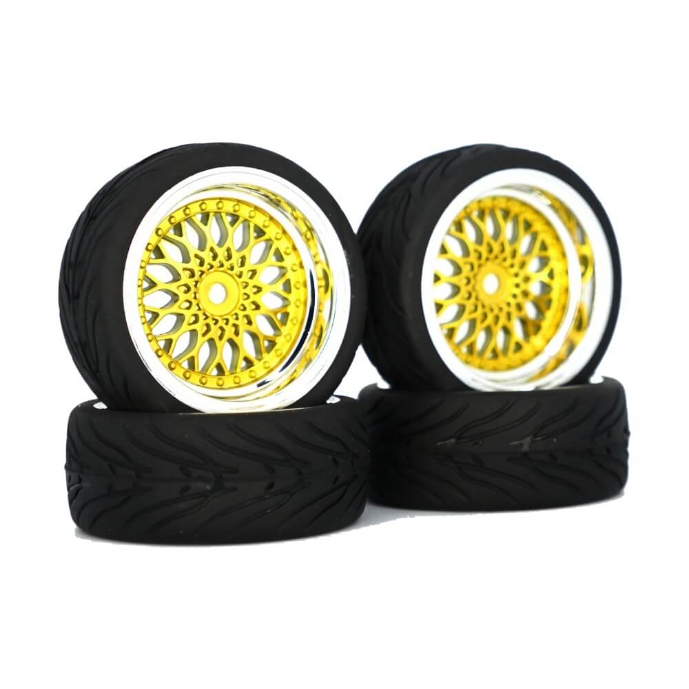 On-road racing golden wheels for 1/10 RC Cars