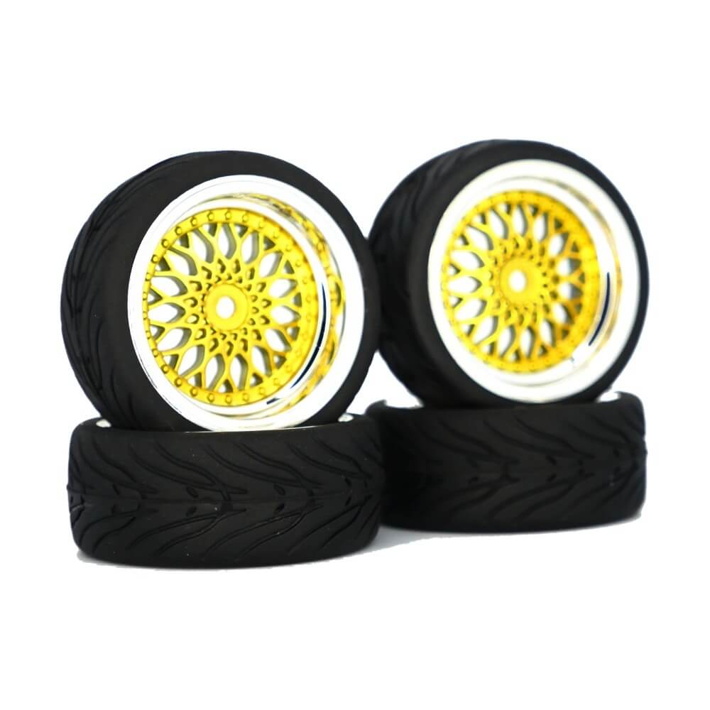 On-road racing golden wheels for 1/10 RC Cars