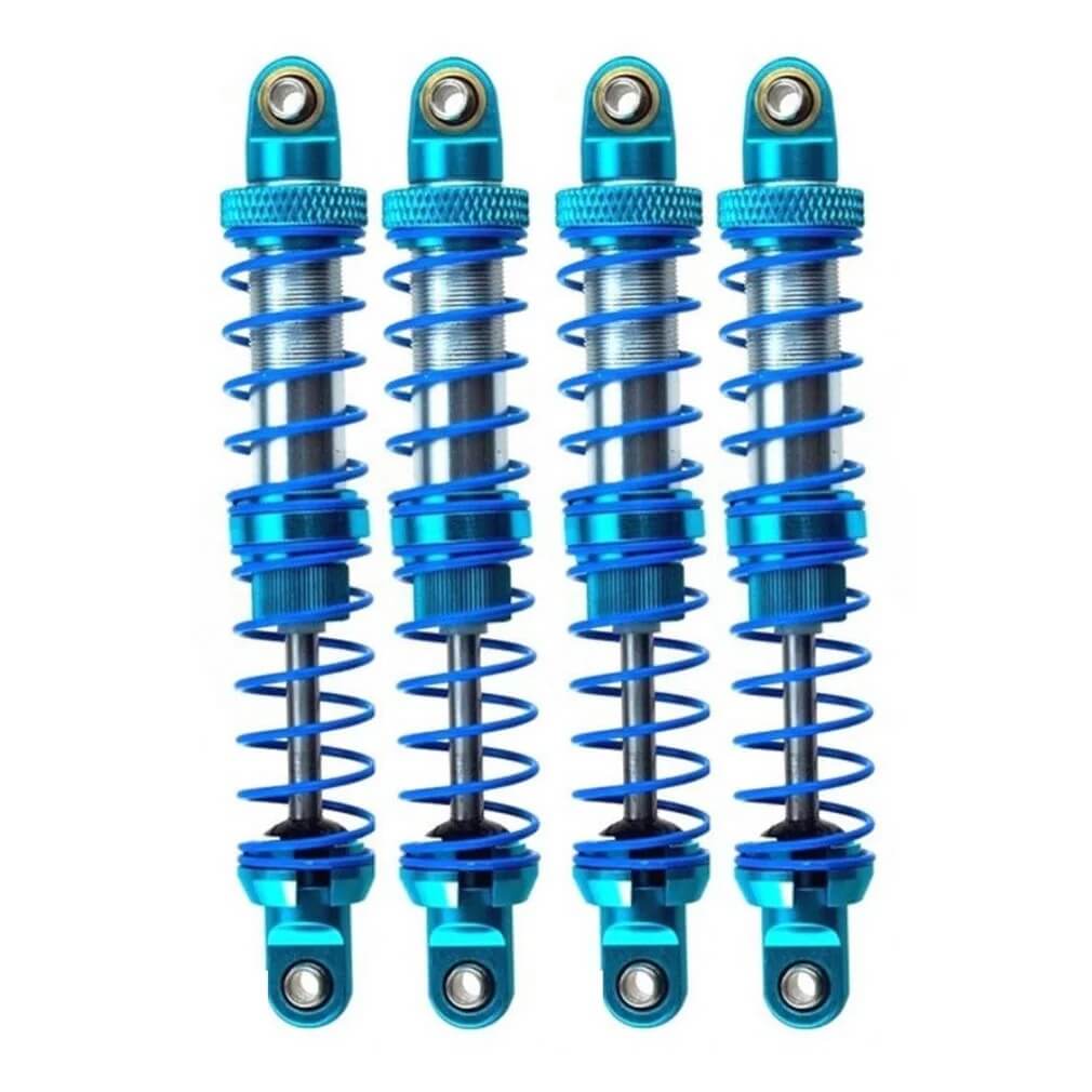 4x RC Rock Crawler Metal Blue Colour Shock Absorbers