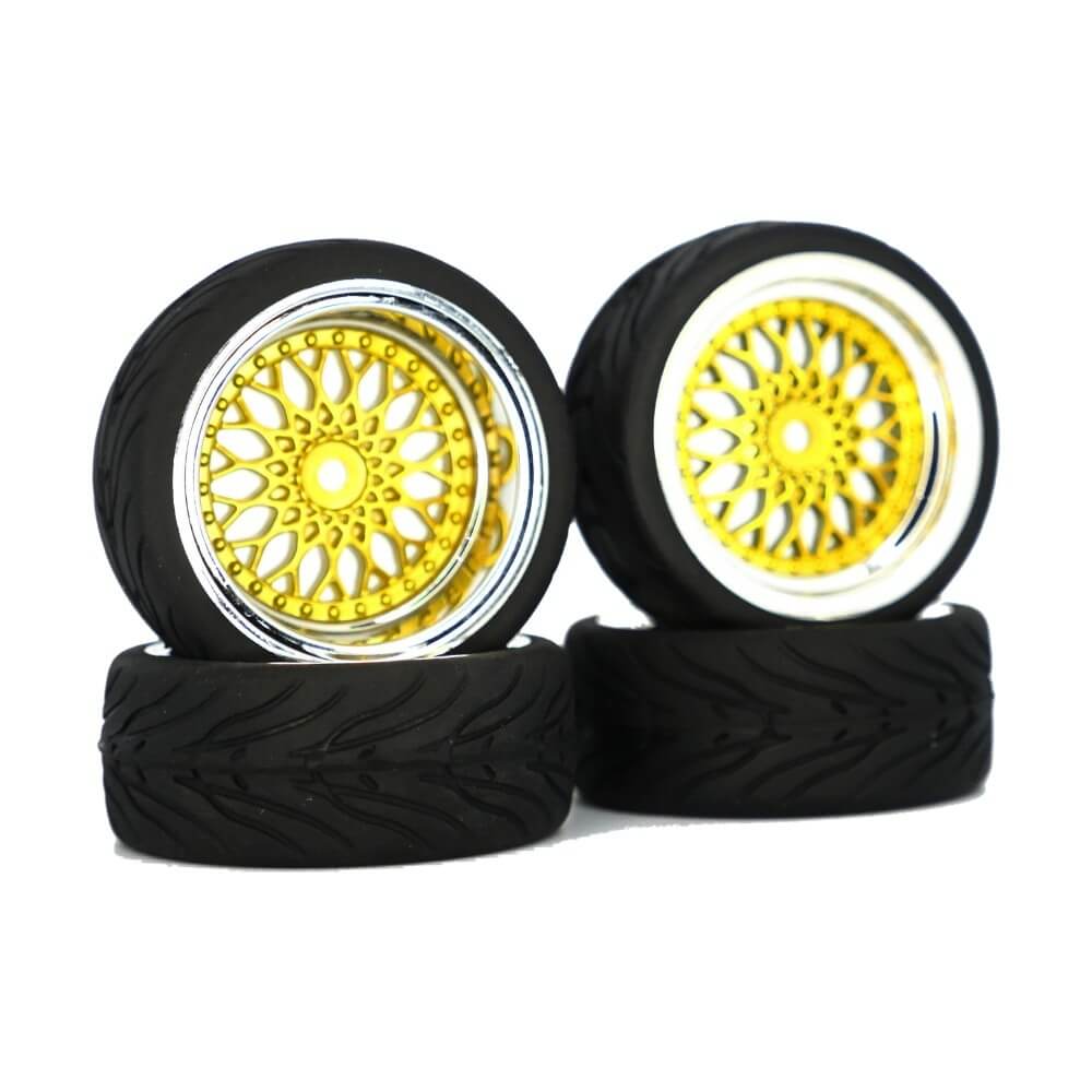 On-road racing golden wheels for 1/10 RC Cars