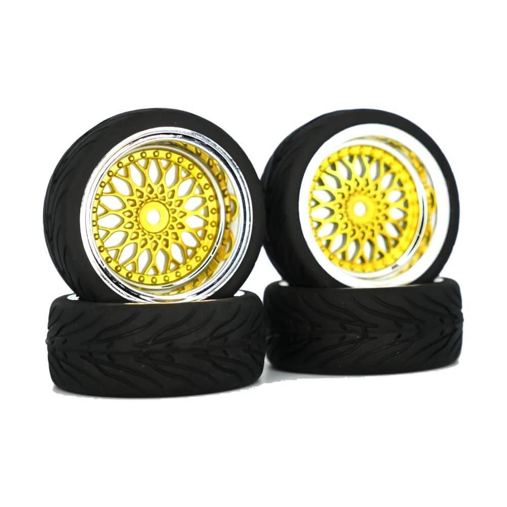 On-road racing golden wheels for 1/10 RC Cars