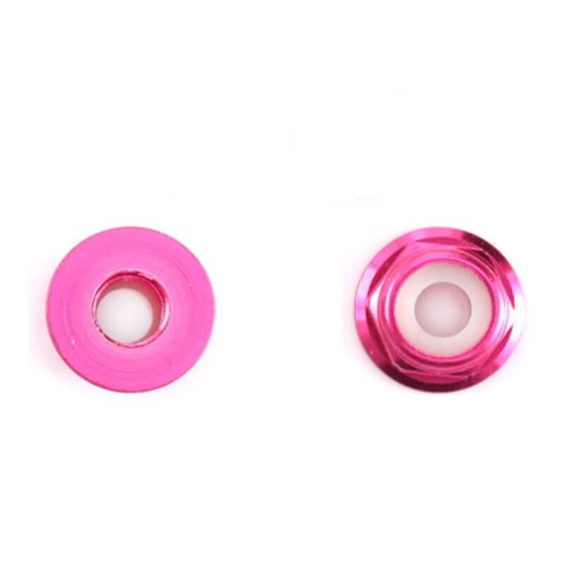4x Aluminum Flange Nylon Insert Lock Nuts M2 M3 M4