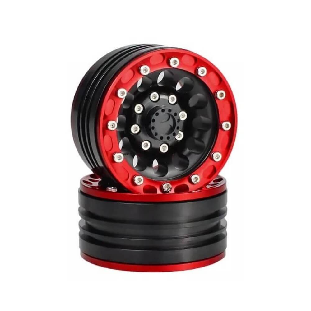 Aluminum Alloy 1.9" Beadlock Rims Pair for 1/10 RC Rock Crawler