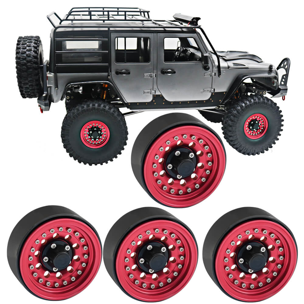 Metal Beadlock Wheel 1.9" Rims Pair for 1/10 RC Crawler