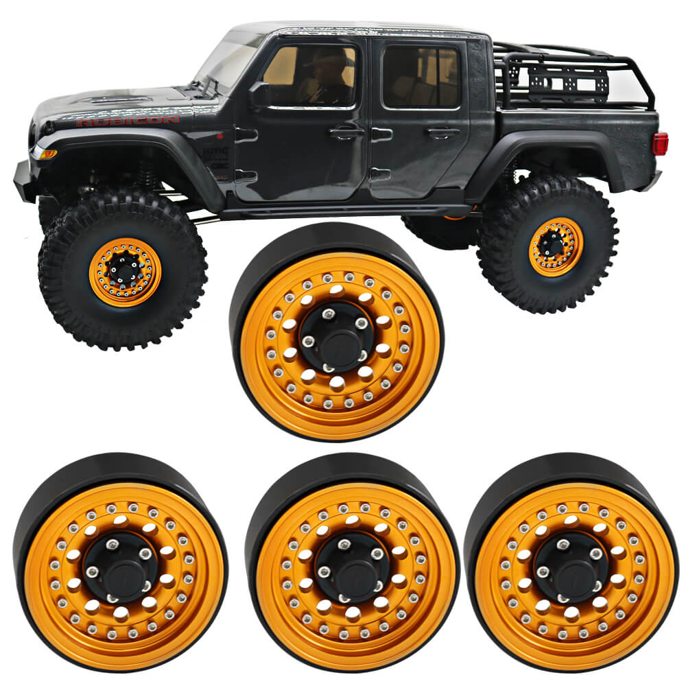 Metal Beadlock Wheel 1.9" Rims Pair for 1/10 RC Crawler