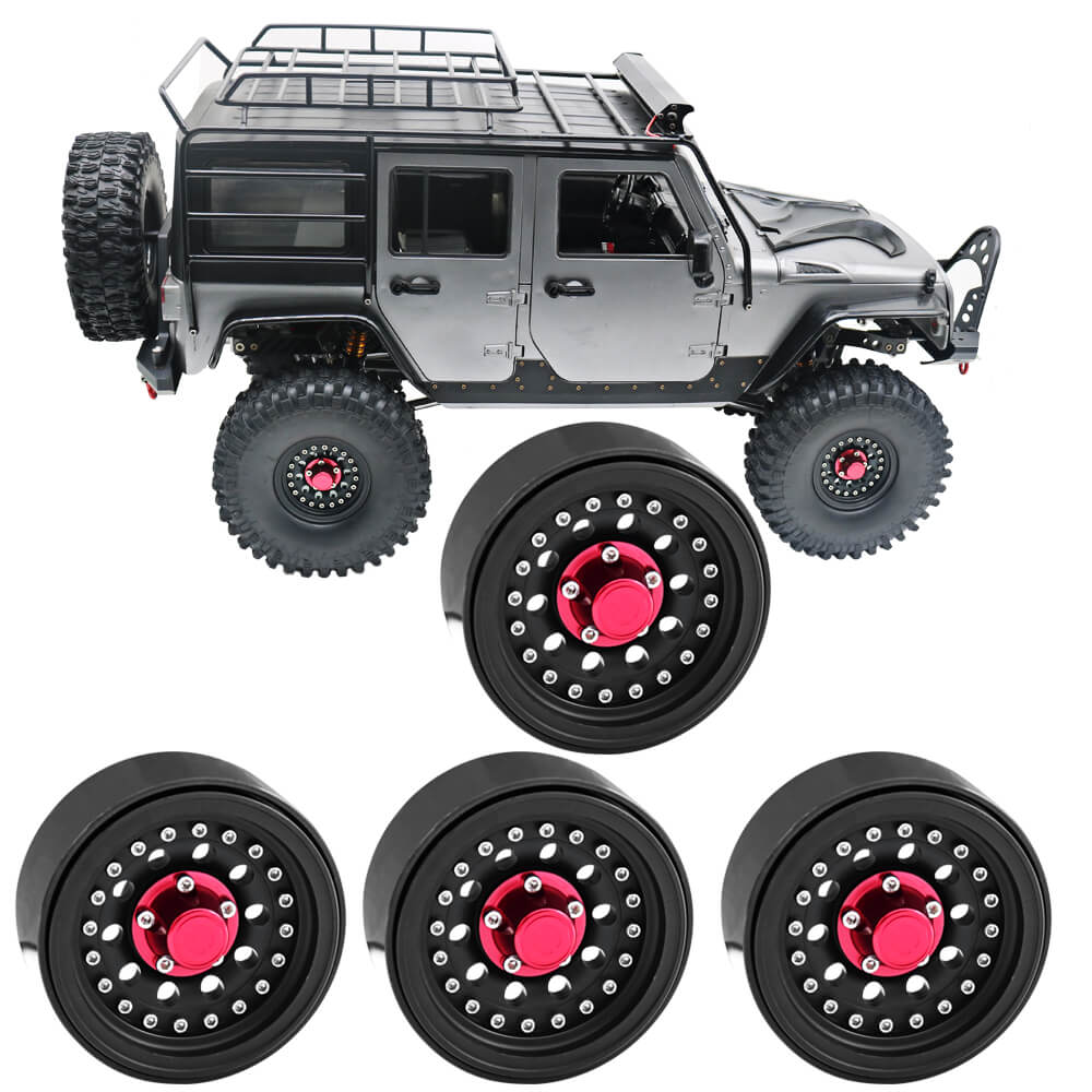 Metal Beadlock Wheel 1.9" Rims Pair for 1/10 RC Crawler
