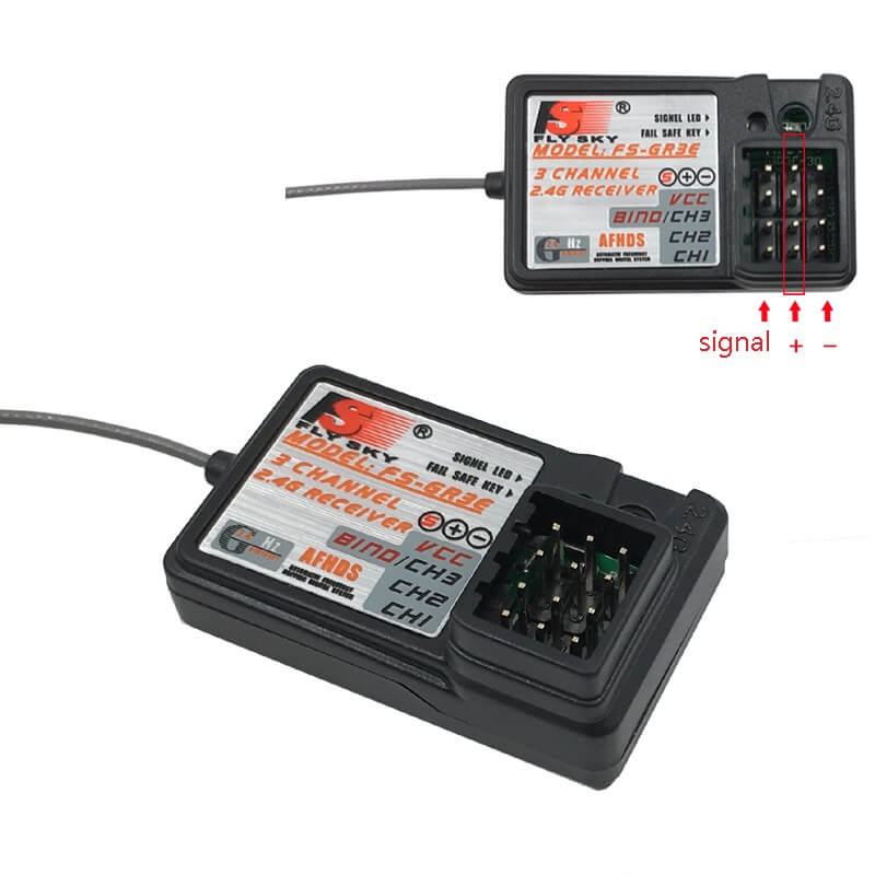 Flysky FS-GR3E 2.4G 3 Channel Receiver with Fail-safe