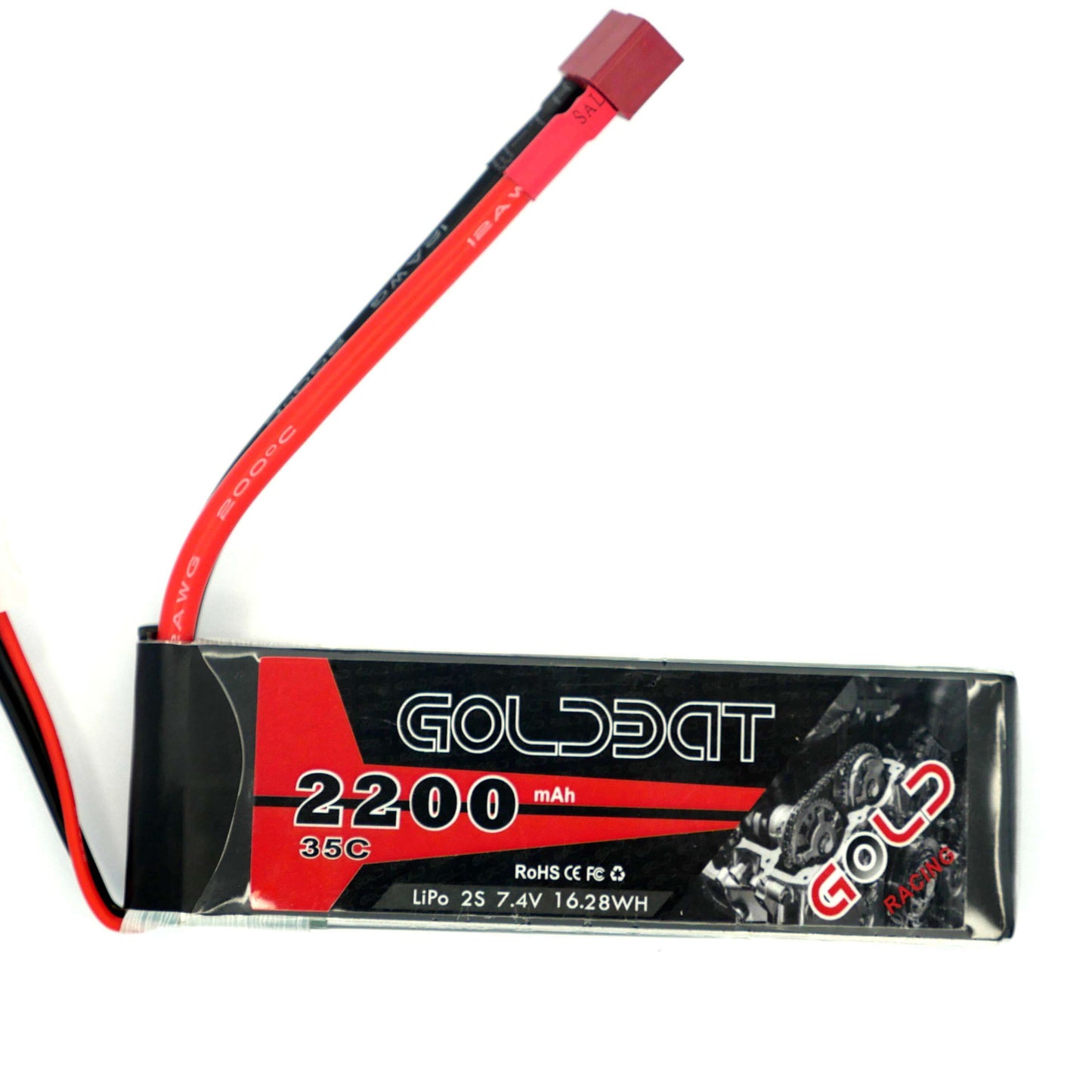 GoldBat 2200mAh 2S 7.4v 35C LiPo RC Battery