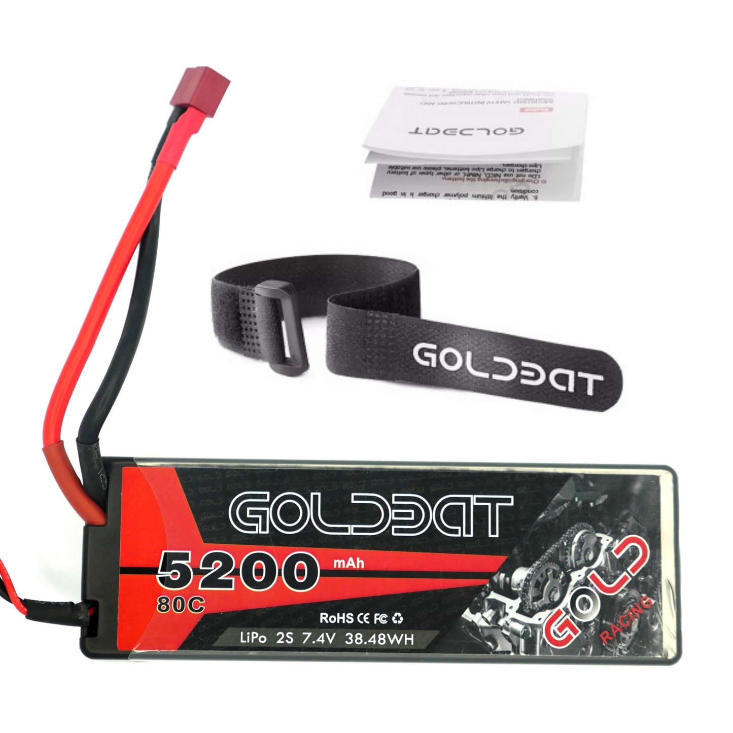 GoldBat 5200mAh 2S 7.4v 80C LiPo RC Battery