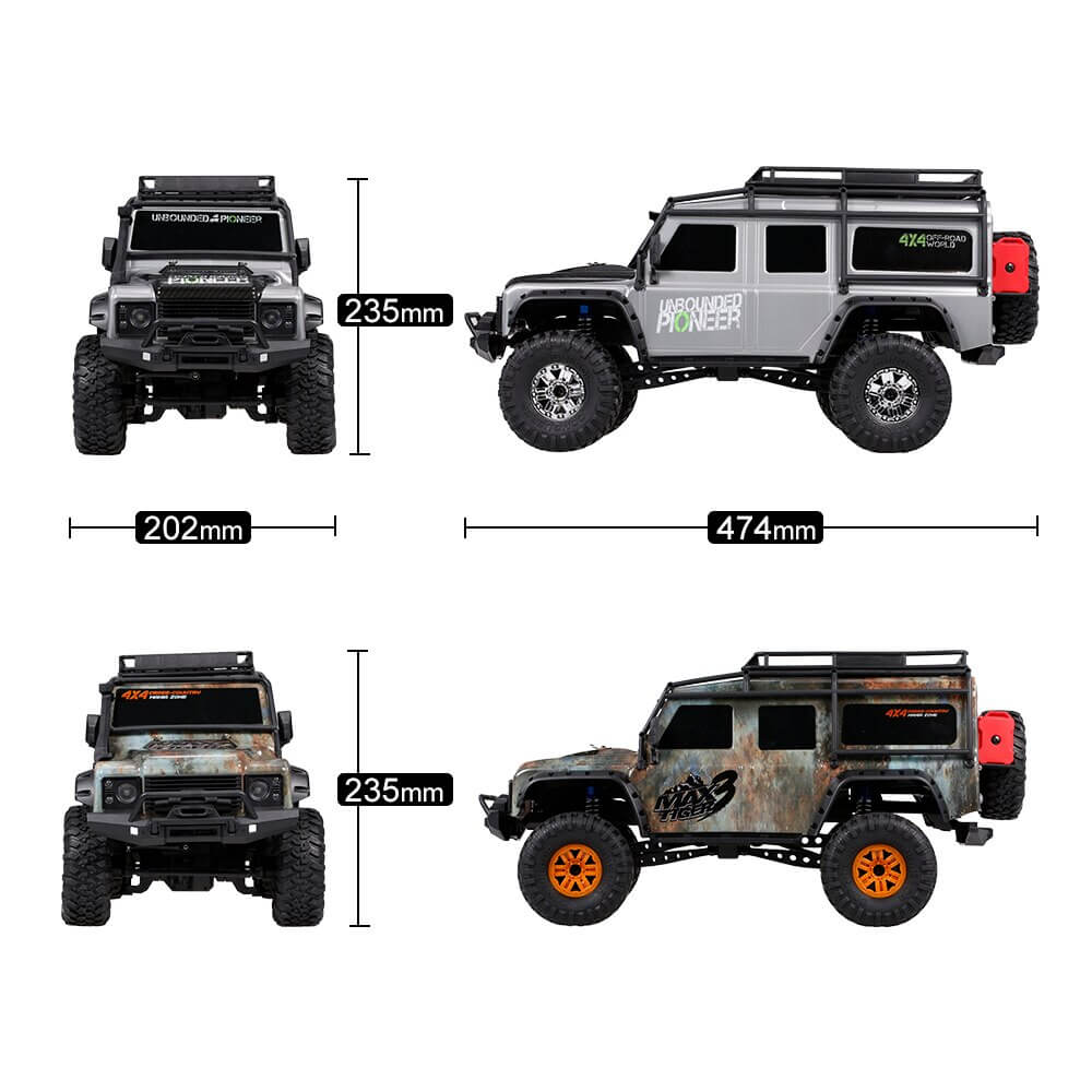 HB-ZP1002 2.4G 4WD 1:10 RC Off-road Rock Crawler