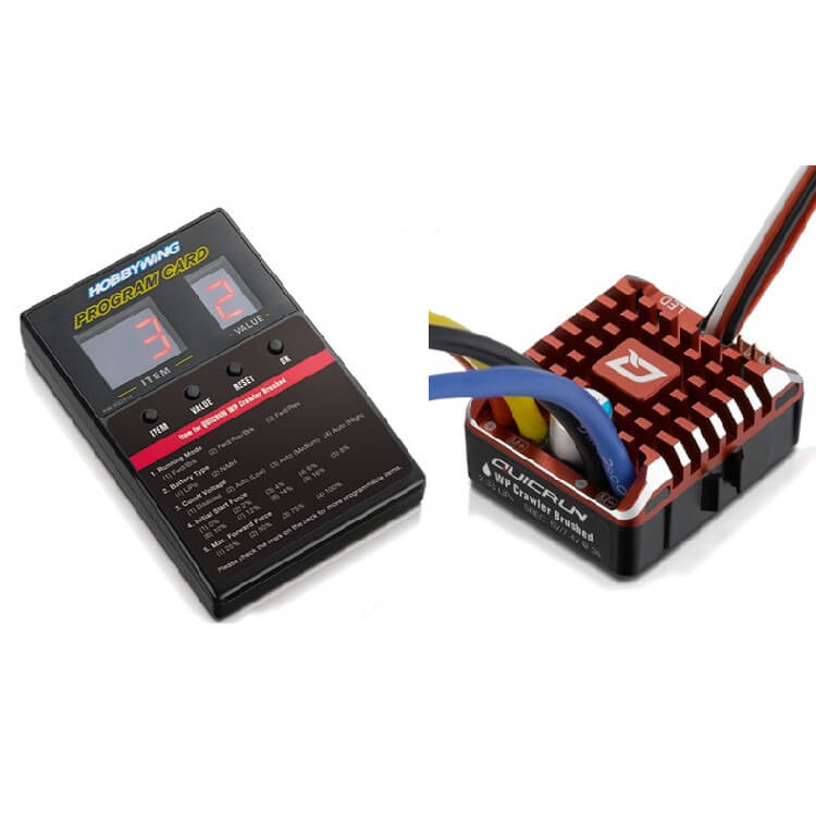 HobbyWing QuicRun WP 1080 Brushed 80A ESC with Programming Card