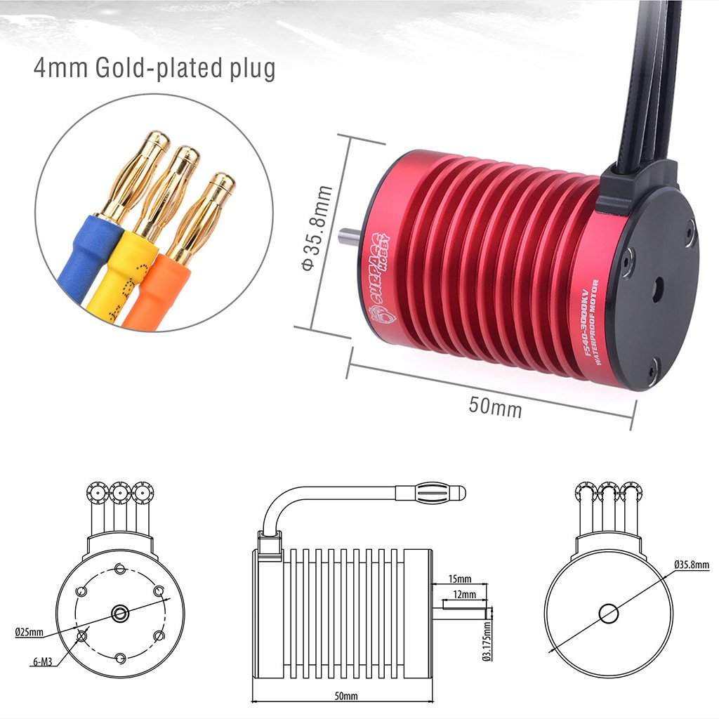 Surpass Hobby Waterproof F540 Brushless Motor-