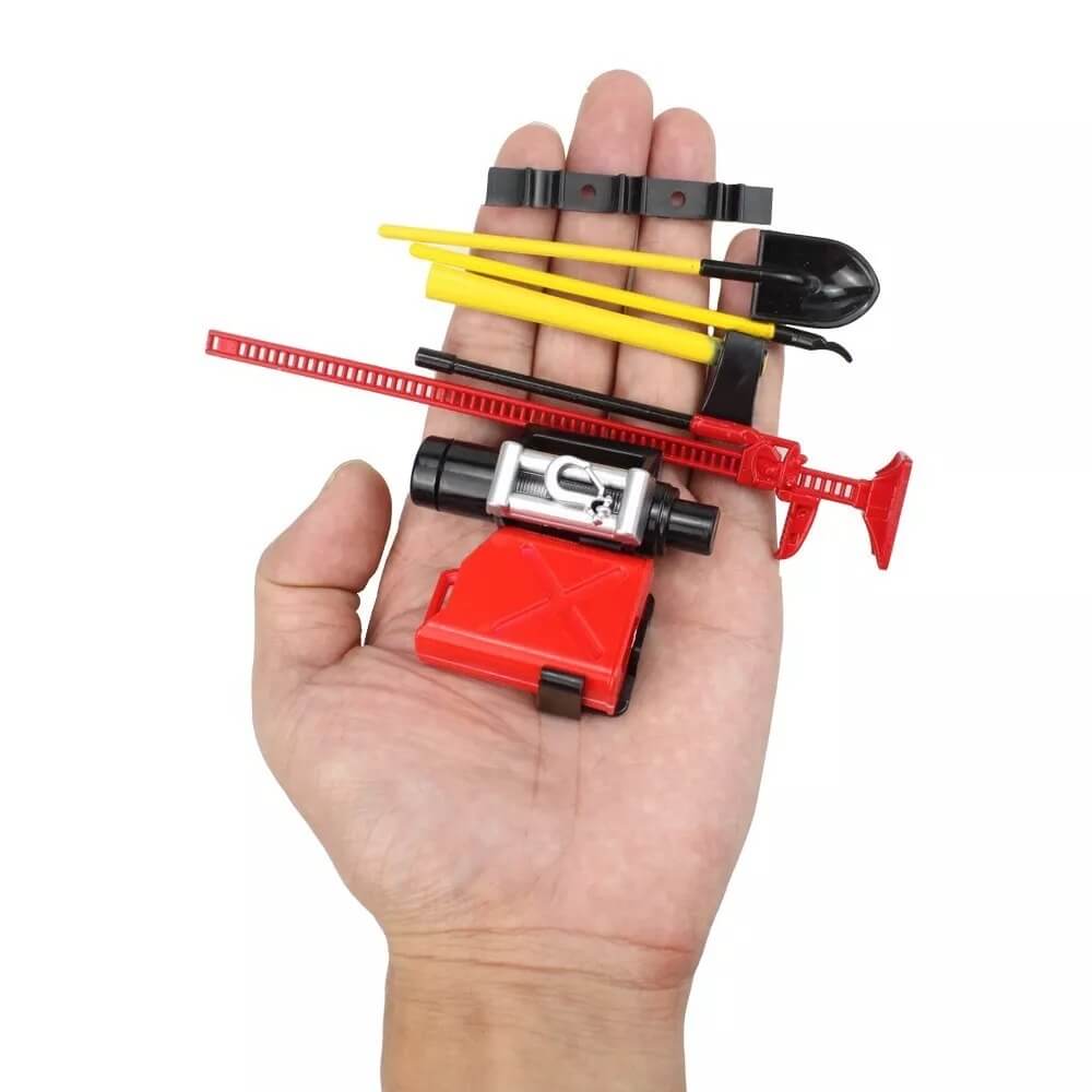 Mini Fuel Can Winch Jack Tools Accessories Kit for 1/10 RC Rock Crawler