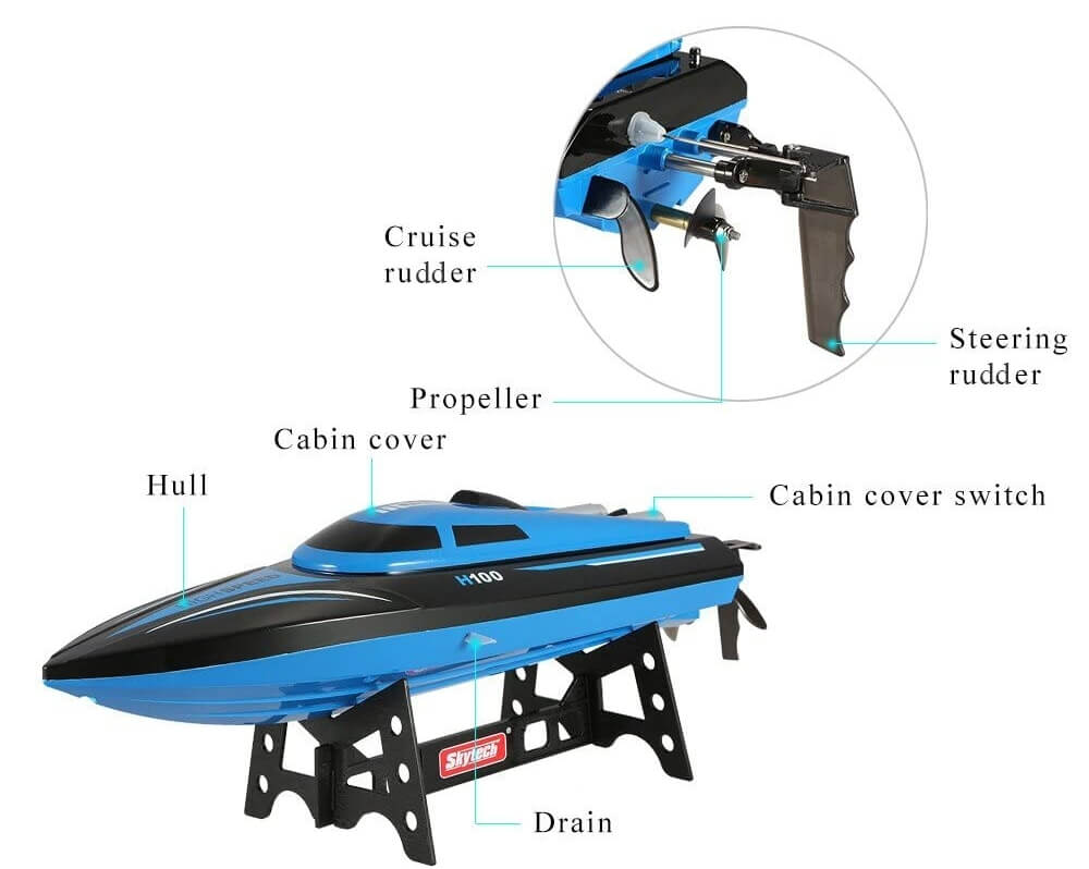 Skytech H100 2.4G 20Kmh Racing RC Boat