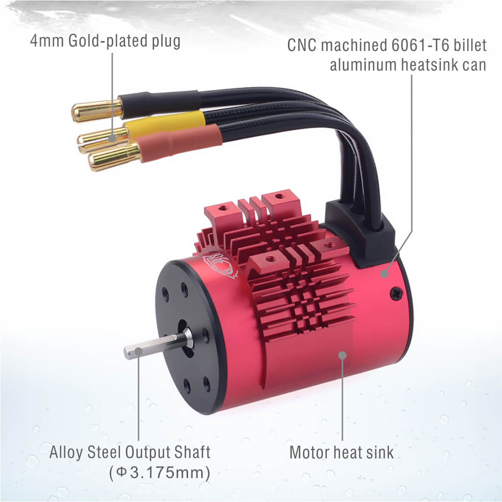 Surpass Hobby Waterproof 3650 Brushless Motor + 60A ESC + Heat Sink