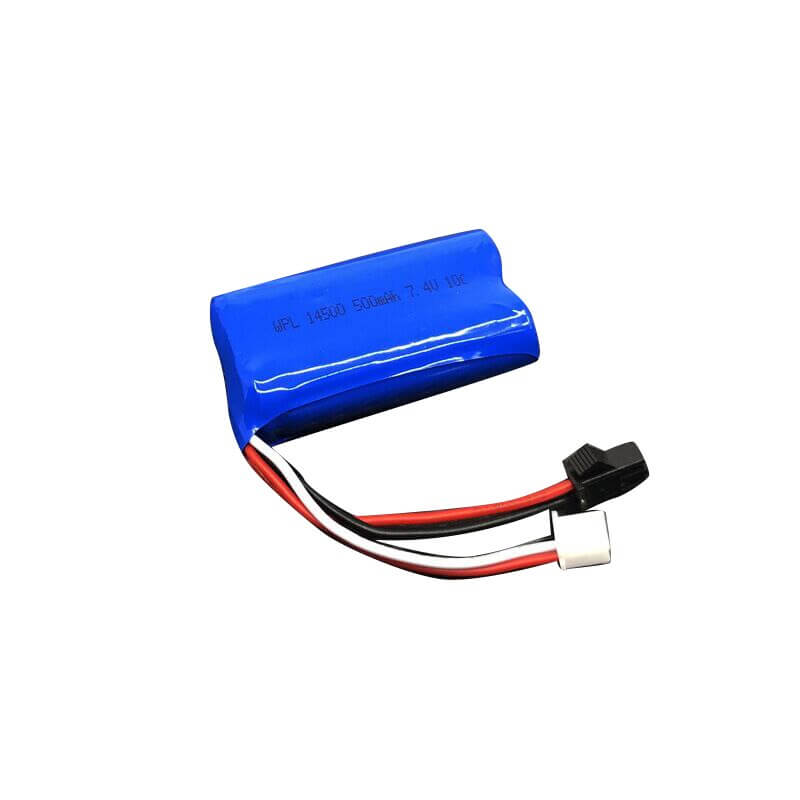 WPL 2S 7.4V 500mah 10C Li-Ion Battery 14500 for D12 D42 E1