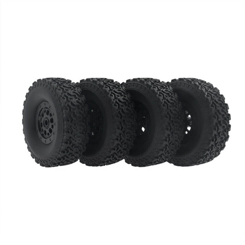 WPL Super Soft Black Rims & Tires with Sponge Inserts