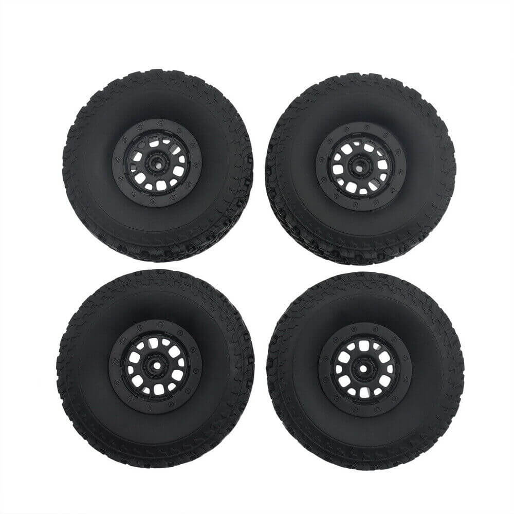 WPL Super Soft Black Rims & Tires with Sponge Inserts
