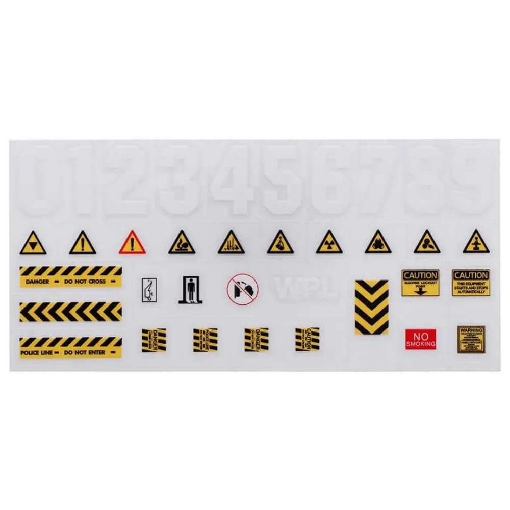 WPL Warning Sticker Decals Kit