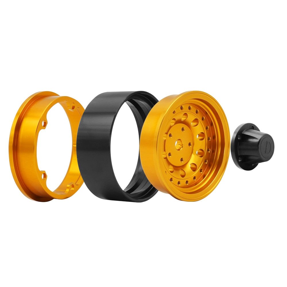 Metal Beadlock Wheel 1.9" Rims Pair for 1/10 RC Crawler