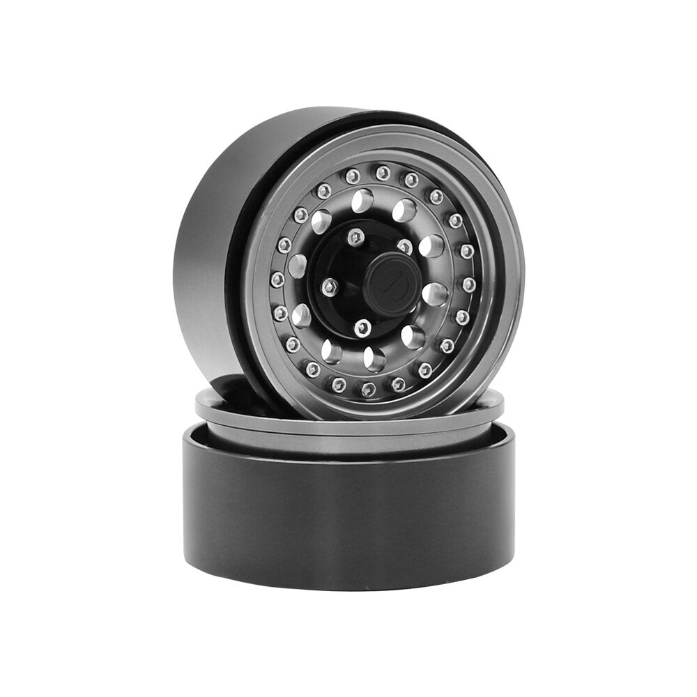 Metal Beadlock Wheel 1.9" Rims Pair for 1/10 RC Crawler