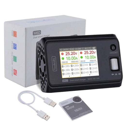 ToolkitRC M6D V3 Dual-Channel 500W Smart Battery Charger