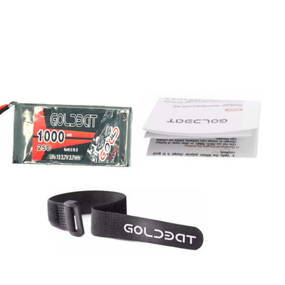 GoldBat 1000mAh 1S 3.7v 25C LiPo RC Battery