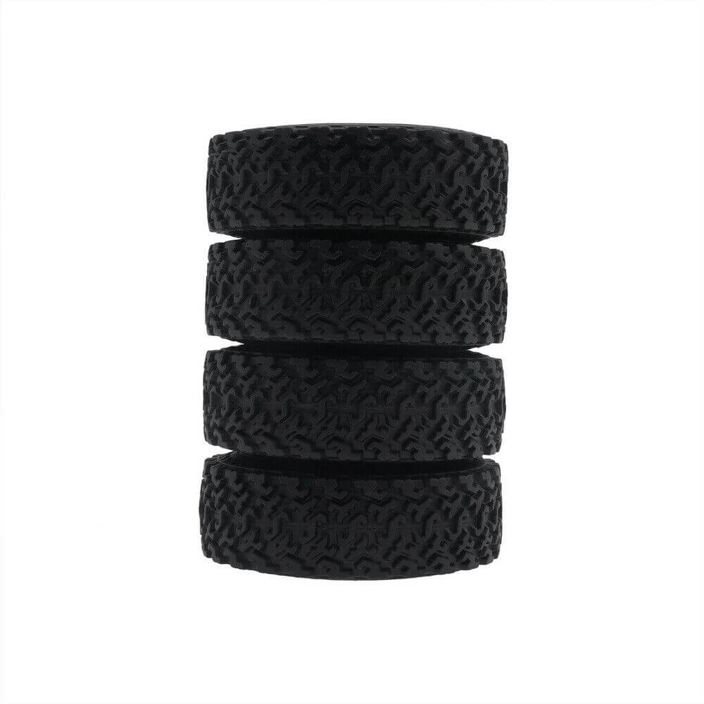 WPL Super Soft Black Rims & Tires with Sponge Inserts