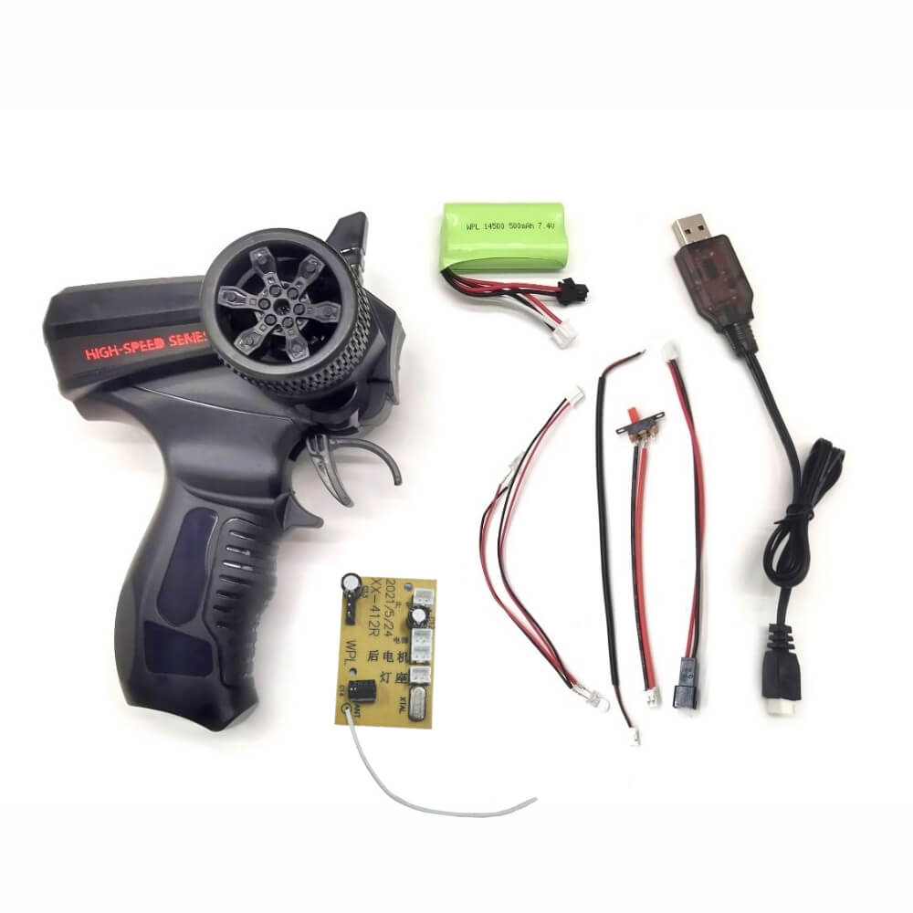 WPL Electronics Pack- Transmitter, Receiver, Battery, Charger, Connectors